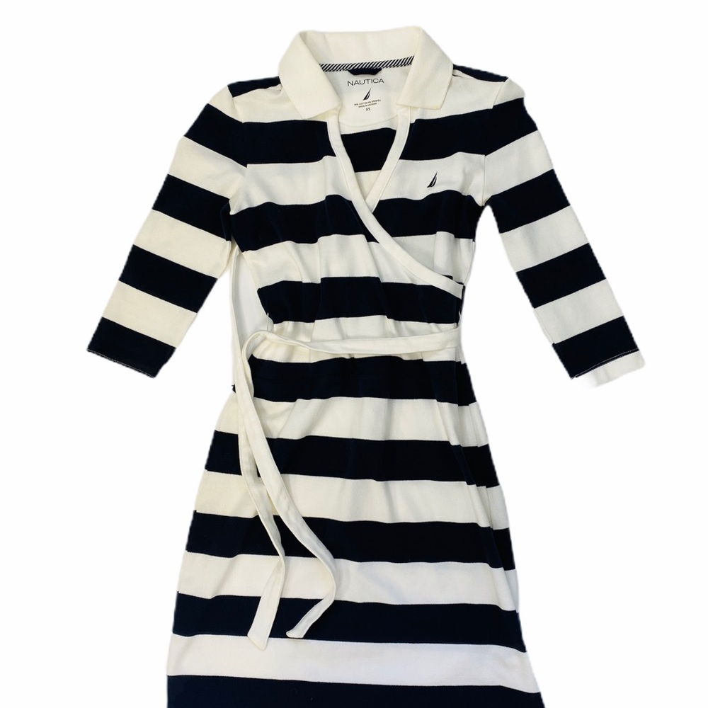 Nautica Collar Wrap Dress